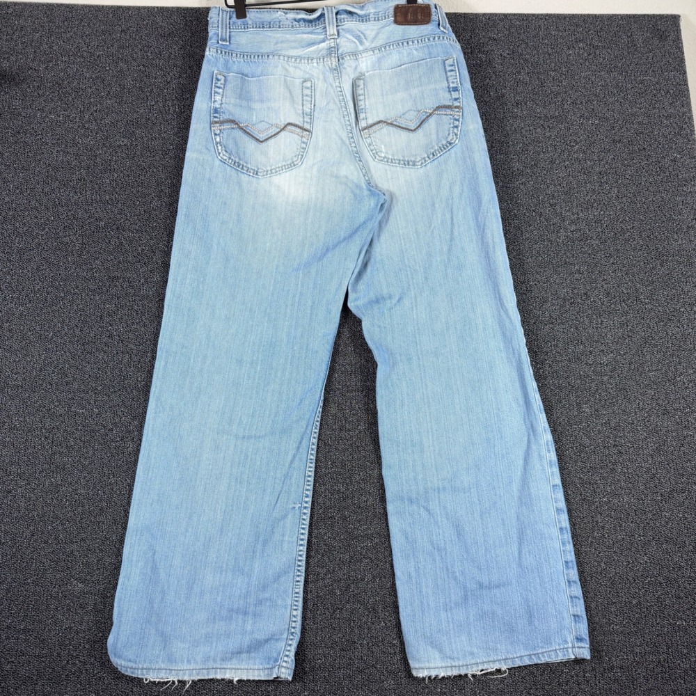 Vintage Y2K BKE Marshall Relaxed Wide Leg Jeans Mens 34x30 Light Wash Distressed